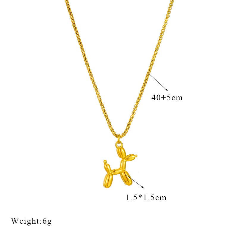 Image of Havilah Necklace for Women Stainless Steel Balloon Dog Pendant Necklace