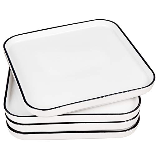 Eglaf 25,4 cm große quadratische Keramik-Teller Cover