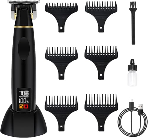 Haarschneidemaschine Profi, Barttrimmer Herren, Barber Rasierer Herren Elektrisch Haarschneider, Bartschneider Trimmer, LED-Anzeige, Schnurloser Präzisions Konturen Haartrimmer für Friseure Haarschneidemaschine Profi, Barttrimmer Herren, Barber Rasierer Herren Elektrisch Haarschneider, Bartschneider Trimmer, LED-Anzeige, Schnurloser Präzisions Konturen Haartrimmer für Friseure