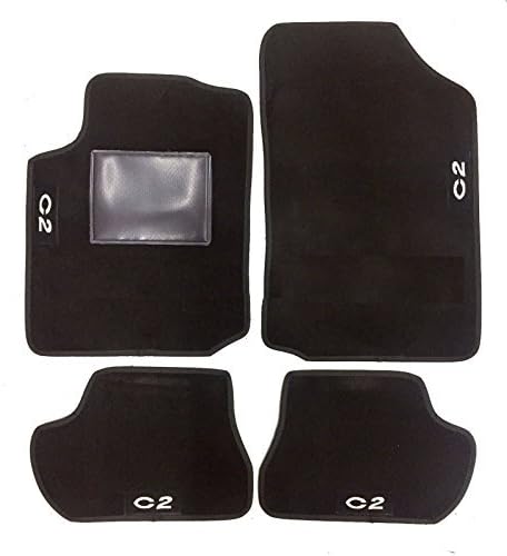 Tappetini auto in moquette su misura 4 loghi 2 fix per CLASSE C W204