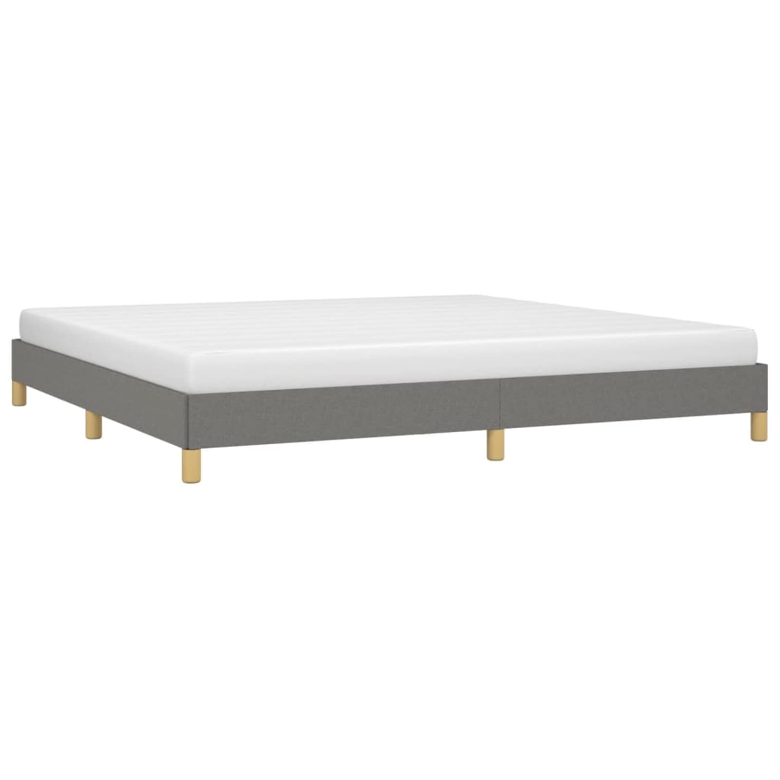 LAPOOH Struttura del letto, Doghe, Base letto, Letto Mobile, Telaio Del Letto, Letto completo, Letti Giovani, Tessuto Grigio Scuro 200x200 cm
