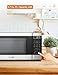 COMMERCIAL CHEF 0.7 Cubic Foot Microwave with 10 Power Levels, Small Microwave with Push Button, 700W Countertop up to 99 Minute Timer and Digital Display, Stainless Steel
