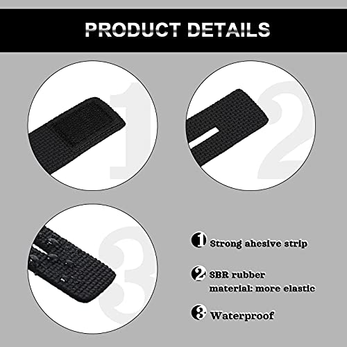 12 Fishing Rod Wrap Pole Straps Fishing Rod Belts Ties Stretchy Rod (Black, Red, Blue) #TOP2