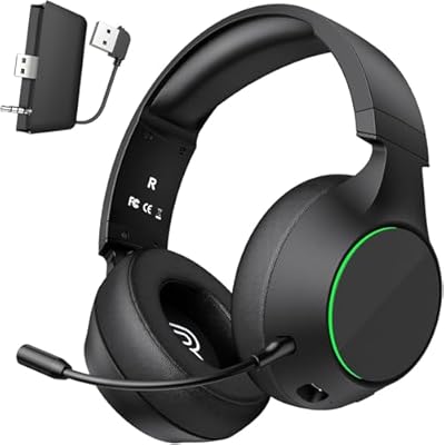 YPBDAN X4 Wireless Gaming Headset for Xbox Series X|S/PS5/PS4/PC - Bluetooth 5.3 & 2.4GHz Dual Mode, 70H Playtime, Noise Cancelling Mic, Low Latency, Compatible with Xbox One/Nintendo Switch/Mac