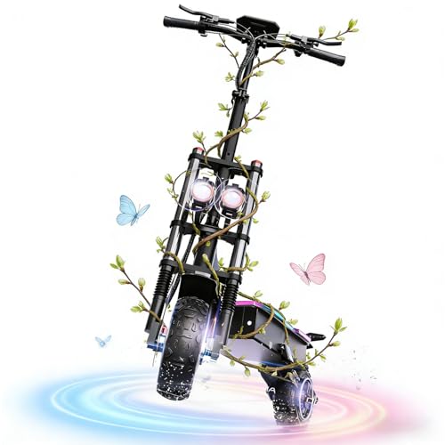 Electric Scooter for Adults, 5600W Dual Motors with 60V 33Ah Large Battery, Up to 50 MPH Max Speed, Large Display, 11" Off-Road Tires Commuting Electric Scooter with Detachable Seat