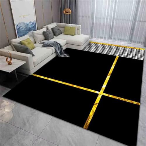 Tapis rafraîchissant chat 140x200cm rectangulaire noir et jaune - 2