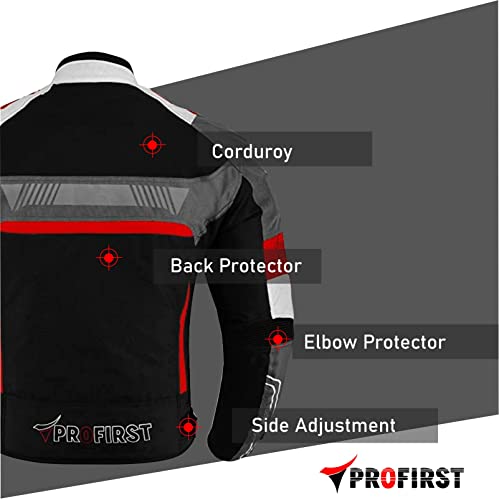 PROFIRST Jaqueta masculina para motociclista, motociclista, motociclista, blindada, impermeável, Ver
