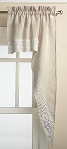 Lorraine Home Fashions Salem 60-inch x 12-inch Tailored Valance, French Vanilla