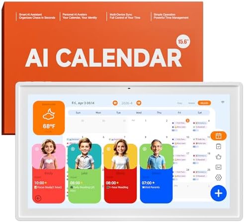Pastigio Smart Digital Calendar, 15.6 Inch Electronic Touch Scree...