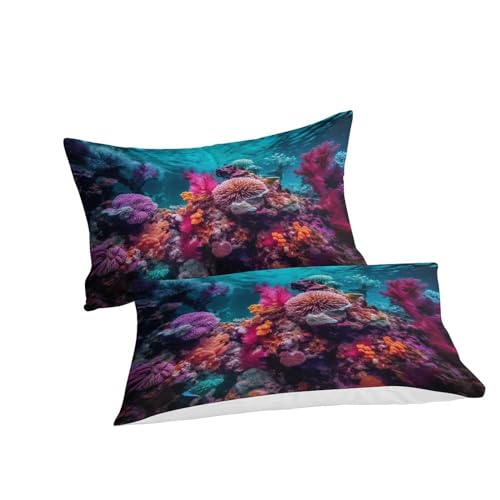 Parure de lit hypoallergenic 220x240cm microfibre de qualité supérieure océan