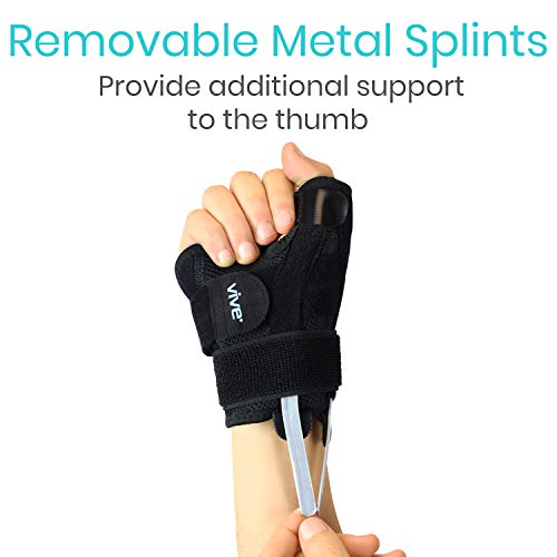 Vive Thumb & Wrist Brace For Right Or Left Hand - Spica Splint Brace For Carpal Tunnel, Tendonitis, & Arthritis In Hands Or Fingers - Compression Support For Women Men - Stabilizer Relief For Bowling #TOP3