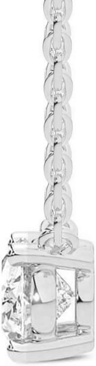 FRIENDLY DIAMONDS Lab Diamond Pendant Necklace For Women | 1 Carat - 6 Carat IGI Certified Lab Grown Diamond | Solitaire Diamond Pendant | 10K Gold - 14K Gold & Platinum FG-VS Quality Gift For Her