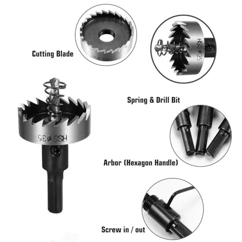 Broca sierra copa 23 mm acero inoxidable miniatura 3