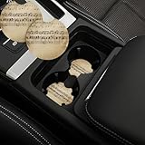 Paquete de 2 posavasos universales de 2.7 pulgadas con muesca para el dedo, antideslizantes, notas musicales en papel viejo, almohadillas para el interior del coche, accesorios para el interior del