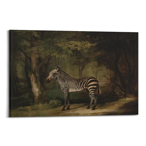 Toile zèbre George Stubbs 30x45cm pour raviver un mur blanc impersonnel