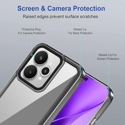 Image of Zapcase Back Case Cover for Realme 15 5G | Compatible for Realme 15 5G Back Cover | Case Cover with Camera Protection | (TPU + PC | Translucent Black)