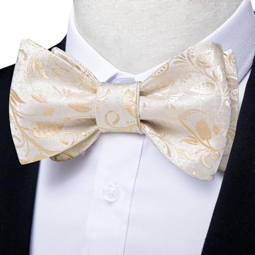 Set de corbata de moño floral de seda para hombre miniatura 2