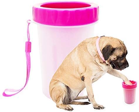LUKACY Paw Cleaner,Dog Paw Cleaner Paw Washer for Large,Pet Portable Paw Washer(Large Red)