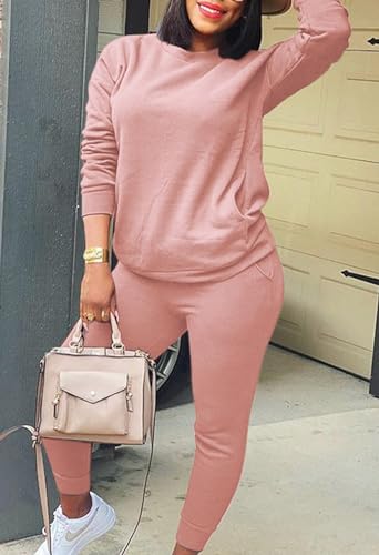Image of Fixmatti Women Casual 2 Piece Outfit Long Pant Set Sweatsuits Tracksuits