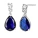 GULICX Bling Silver Tone Cubic Zirconia Pear Distinctive Engagement Party Dangle Earrings