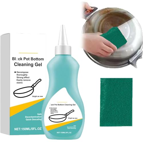 Nettoyant Pour Casseroles Et Poêles,150 ml Dissolvant d'ustensiles de Cuisine,Nettoyant De Gel De Fond De Casserole D'agent Nettoyage De Cuisine
