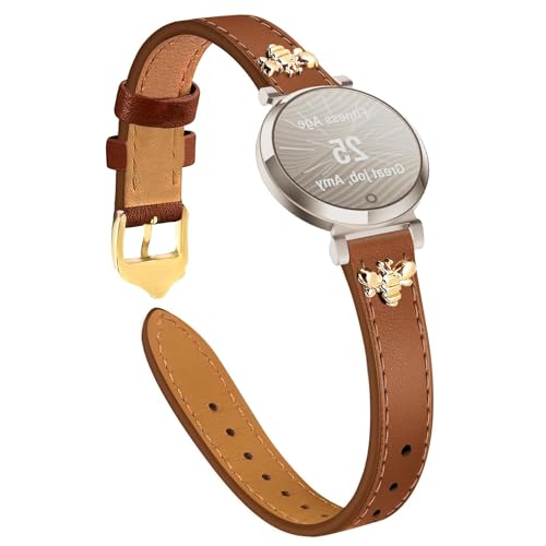 Slim Leather Bands Compatible with garmin lily 2, Leather with Charms, Feminine Design for garmin lily 2 watch Band by EVPLNT - Used condition - US$8.07