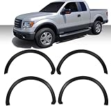 Suitable for 4-Piece Fender Flares Compatible with 2009-2014 Ford F150, Not Compatible with Platinum & Raptor Models | Textured Factory Style Wheel Trim (Parts: 9L3Z16038A, 9L3Z16038B, 9L3Z16039B)