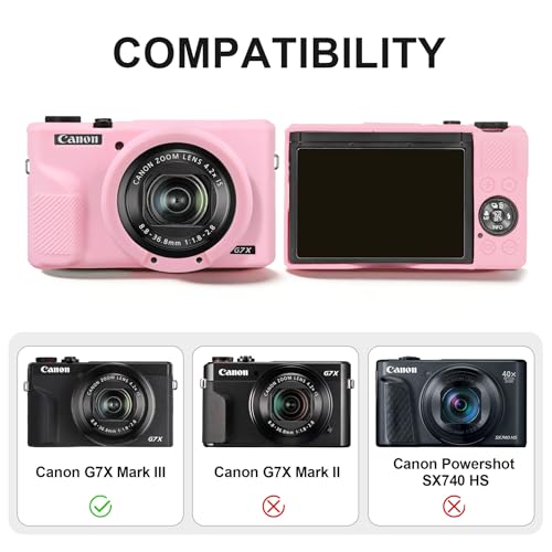 Funda rígida y cubierta de silicona para Canon G7 X Mark III miniatura 3