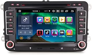 Erisin Car Stereo GPS Sat Nav DAB+ Radio 8-Core 7" Android 10.0 for VW Passat Golf MK 5/6 Touran Skoda Seat Tiguan T5 Transporter Support DVD DSP CarPlay Android Auto WiFi Bluetooth RDS 4GB+ 64GB