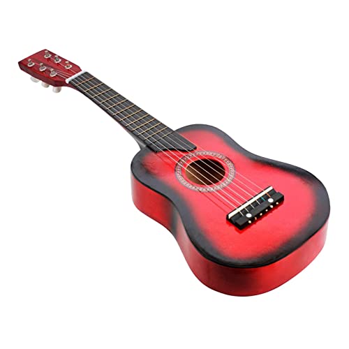 amleso クミニ25インチースティックギター6弦楽器学習玩具練習音楽子供クリスマス, 赤