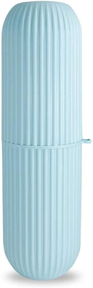 Raxon Innovation Travel Toothbrush Toothpaste Case Holder Portable Toothbrush Storage Plastic Toothbrush Holder | Toothbrush Holder for Travel | Plastic Toothbrush Holder (Blue- 1 Nos)
