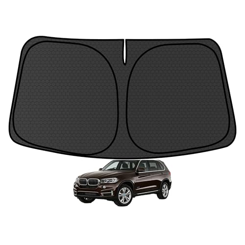 X5 Customized Windshield Sun Shade for 2014 2015 2016 2017 2018 X5 (Fit for M Sport | xLine) Front Window Sunshade Visor Protector Foldable Blocks UV Rays Keep Car Cooler Accessories by aatoppus - Used condition - US$13.90