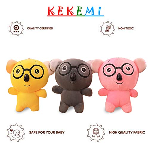 Image of KEKEMI Non-Toxic Hugable Cute Stuff Teddy Bear Soft Toys for Kids /Gift, Size - 7 Inches (Pack of 3)