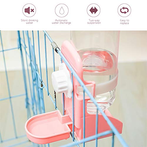 MEEQIAO Huisdier automatische waterdispenser, 500 ml ophangbaar, drankjes voor puppy's, cavia's, katten, hamsters… - Image 6