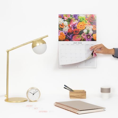 Calendario 2026 de flores silvestres con vista mensual y papel de alta calidad A3 para pared 7