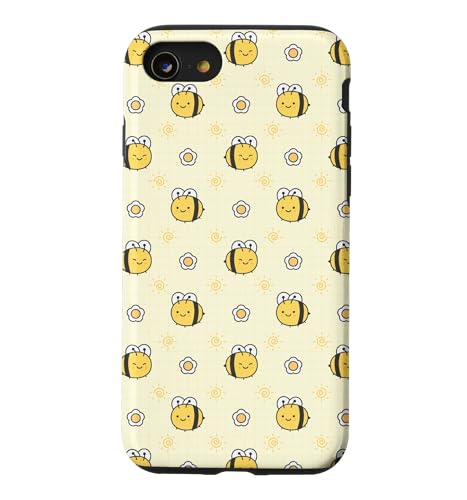 Womens Kids Girls Cute Flowers Honey Bee Lover �X�}�z�P�[�X iPhone SE (2020) / 7 / 8 �p