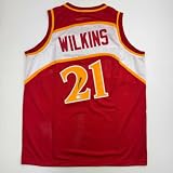 Autographed/Signed Dominique Wilkins Atlanta Red Basketball Jersey Beckett BAS COA
