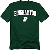LOGOVISION Binghamton University One Color Arched Unisex Adult T Shirt, Hunter Green, Small