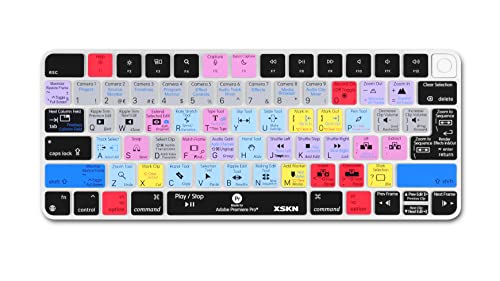 Xskn Shortcut And Language Seriers Silicone Keyboard Cover Skin For 2021 New M1 Chip Imac Magic With Touch Id A2449 Lock Key A2450 Without Numeric Keypad (Us&Eu Version Premiere Pro) K-382 #TOP5