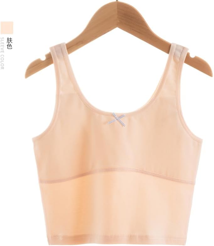 Girls Crop Top Cami Cotton Lined Training Bra - Image 8