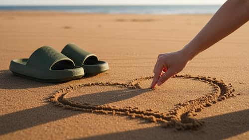 image for Joomra Pillow Slippers for Men Foam House Shower Bath Home Platform Sa