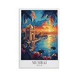 Mumbai Wandkunst, Motiv: Indien, Südasien, Reisen, 