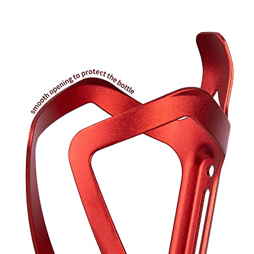 Water Bottle Cages, Alloy Aluminum Lightweight Water Bottle Holder Universal Bike Cup Holder Rack for Road MTB Bikes(Red)