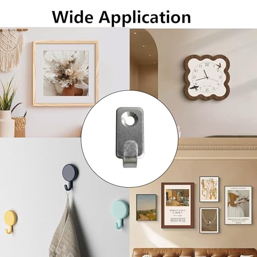 Image of 12PCS J-Shape Wall Mount Hooks, Stainless Steel J Hook, Heavy Duty Single Hole Hanger, Mini J Hook for Hanging Mirror Picture Frames