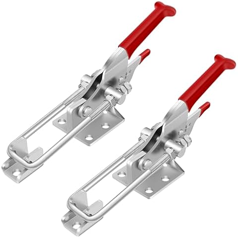 2 Pack Toggle Latch Clamp, Heavy Duty Latches, 2000Lbs Holding Capacity Adjustable Latch Lock, Smoker Clamps Latch for Industrial EquiIpment,Tire Carrier,Boxcar,Smoker Lid Cover