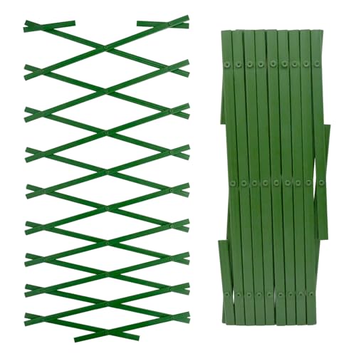 Garden Trellis, Extendable Fence Trellis Climbing Plant Wall, Lattices Trellis Fence Support, PVC, 180cm long