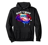 African American Woman Lip Biting ''Dat 1 Way'' Pullover Hoodie
