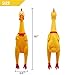 Novelty Place Squawking Chicken Dog Toys - Large 16” - Yellow Rubber Squeeze Squeaky and Screaming Chicken for Pets or Kids