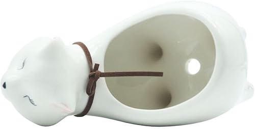 Miniatura 6 de Maceta para suculentas, bonita maceta de cerámica con forma de gato de 5.19 pulgadas para decoración del hogar, jardín, oficina (planta no incluida)