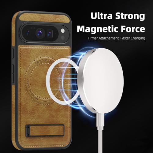 Protection Google Pixel 10 Pro XL étui cuir antichoc marron JD - 2